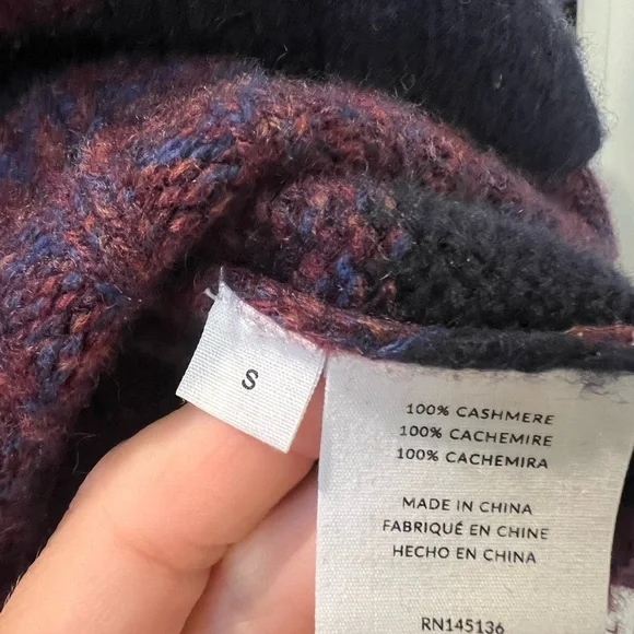 NAADAM Black and Purple Crew Neck Sweater - Picture 4 of 4